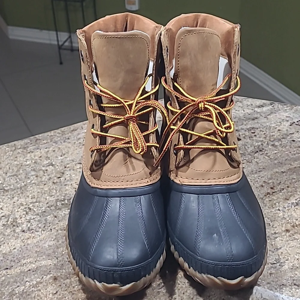 Sorel Cheyanne II Lace Boots - Tan Leather Size 8
